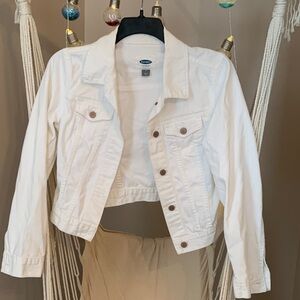 Old Navy White San Francisco jean jacket. medium